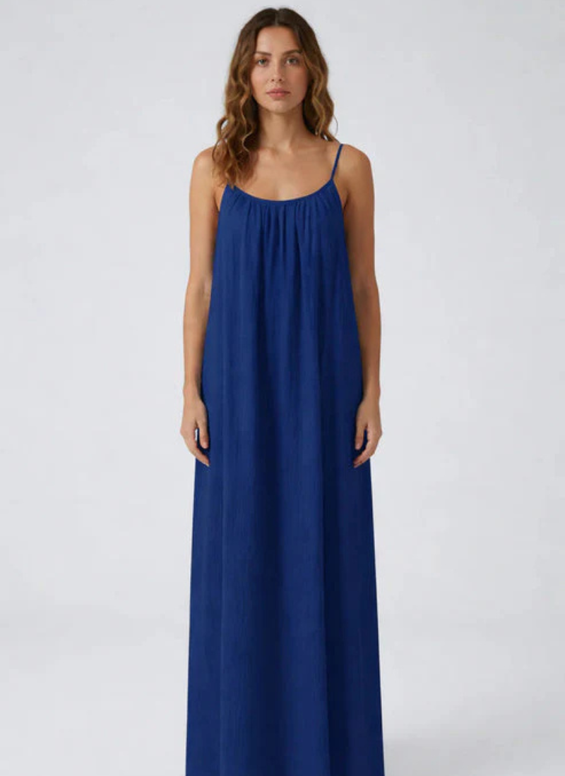Sera Backless Maxi- Navy Blue