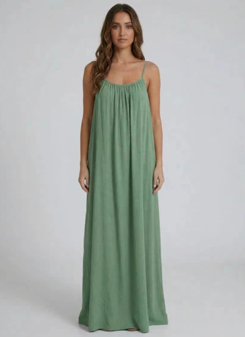 Sera Backless Maxi- Olive Green