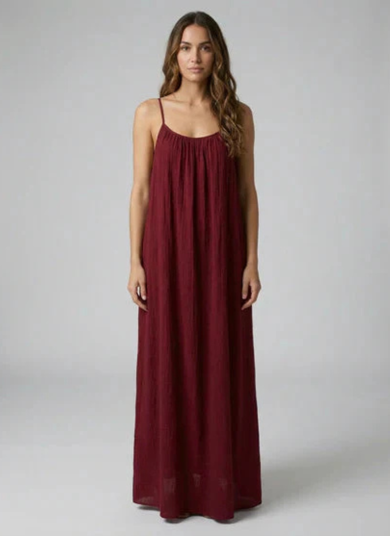 Sera Backless Maxi- Red