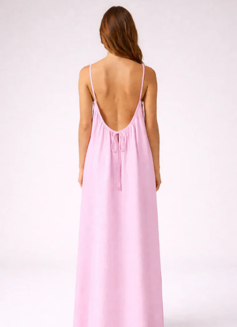 Sera Backless Maxi- Light Pink