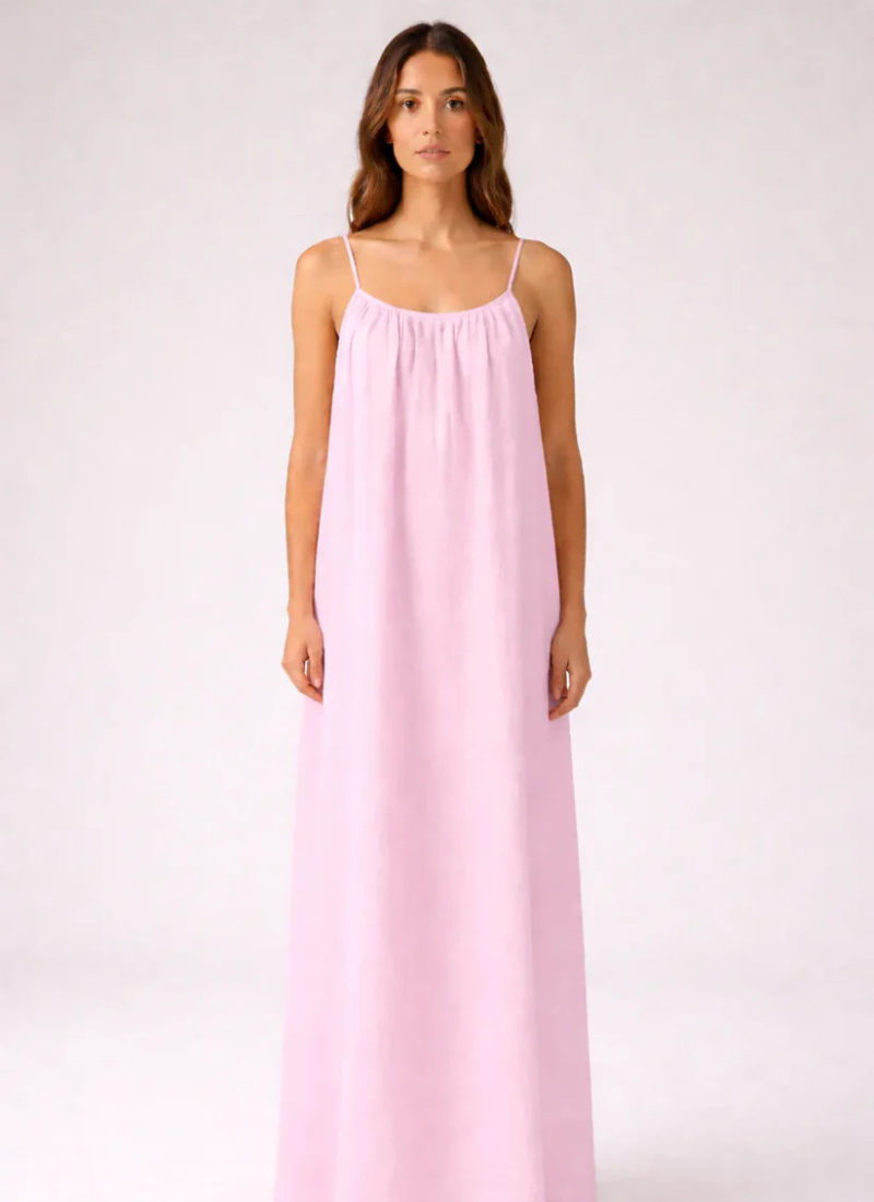 Sera Backless Maxi- Light Pink