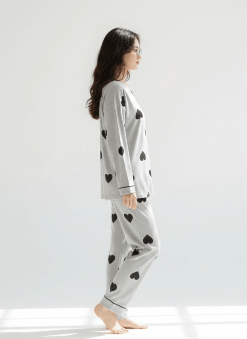 Grey Heart - PJ SUIT FOR WOMEN