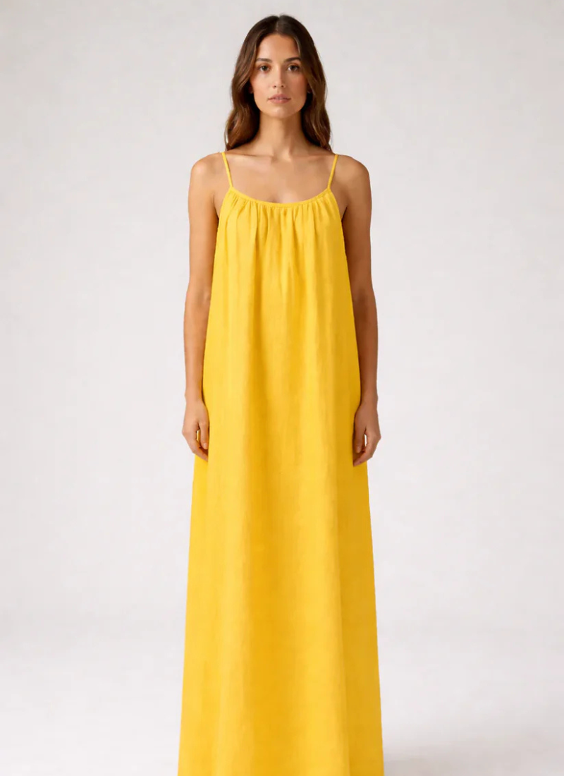 Sera Backless Maxi- Yellow