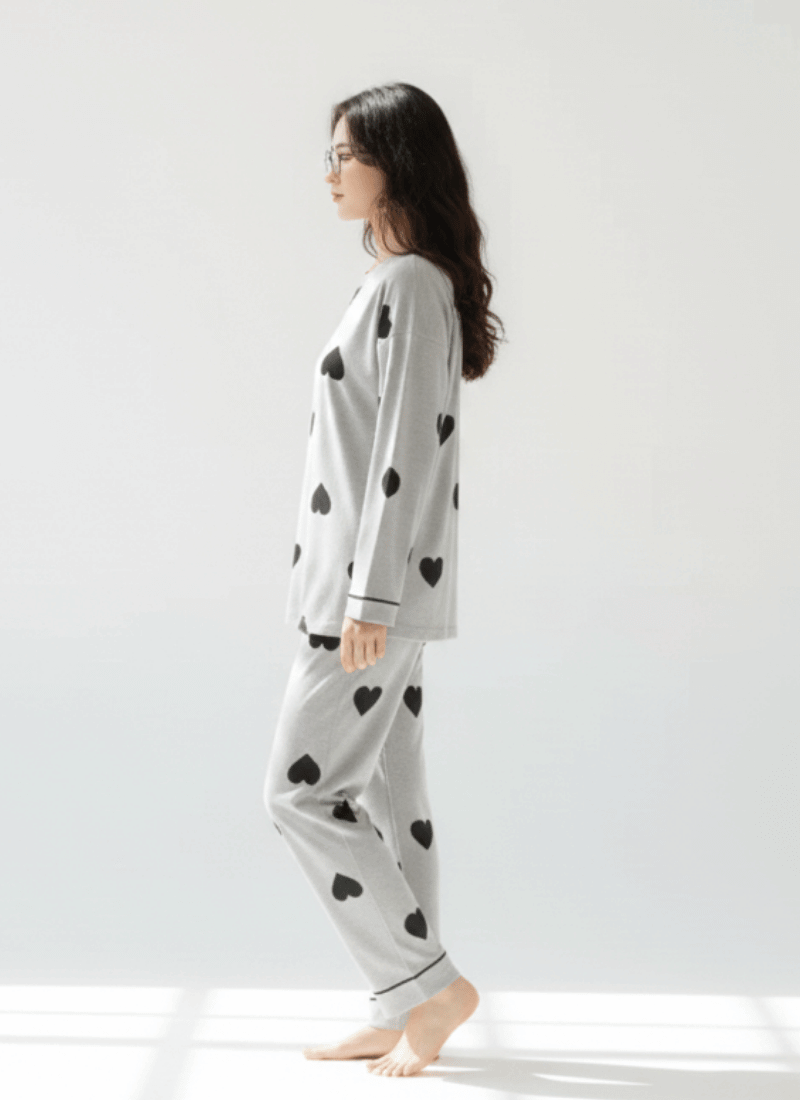 Grey Heart - PJ SUIT FOR WOMEN
